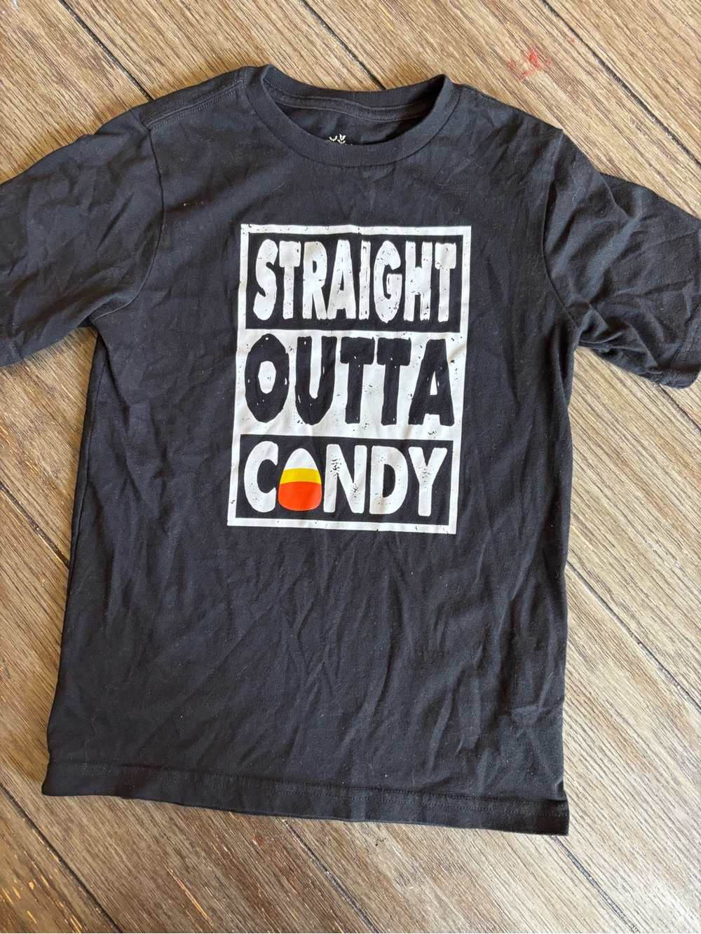 Kids Black 'Straight Outta Candy' Graphic Tee